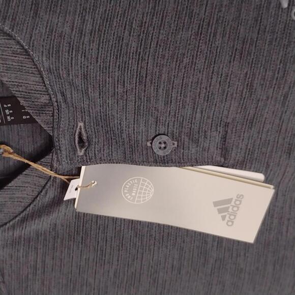 NWT Adidas Men's Charcoal Polo Shirt Size Small - Picture 4 of 10